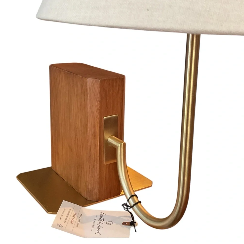 Wood Mid Tone Bookshelf Lamp - Hearth & Hand™ with Magnolia